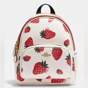 Coach | Bags | Nwt Coach Wild Strawberry Print Mini Court  display picture 3